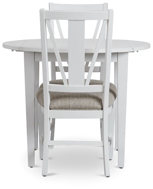 Heron Cove White 38" Table & 2 Chairs (2)