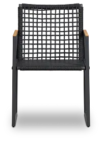 Sunrise Dark Gray Teak Arm Chair Frame