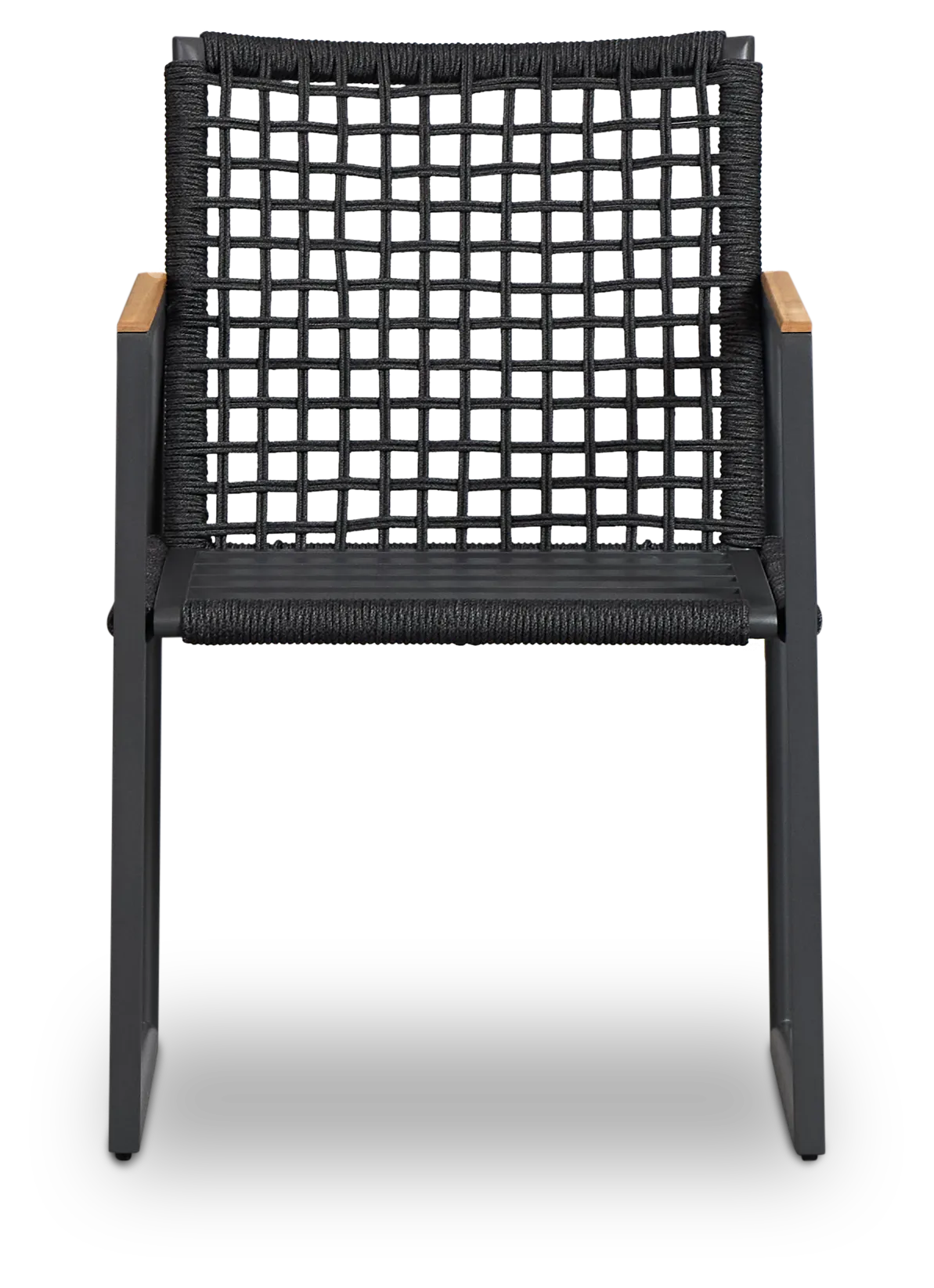 Sunrise Dark Gray Teak Arm Chair Frame