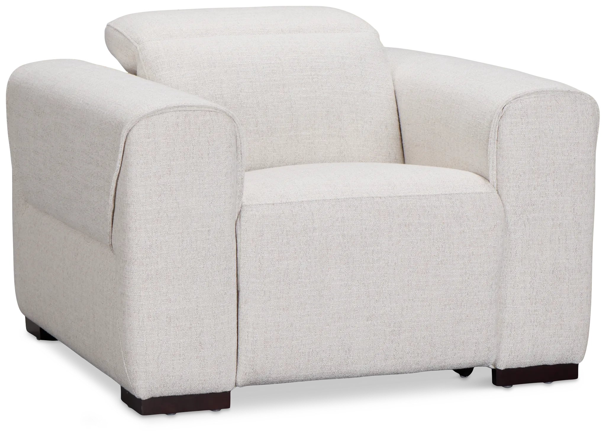 Ellis Light Beige Fabric Power Recliner With Power Headrest