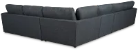 Noah Dark Gray Fabric Large Left Chaise Sectional