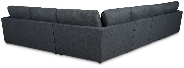Noah Dark Gray Fabric Large Left Chaise Sectional