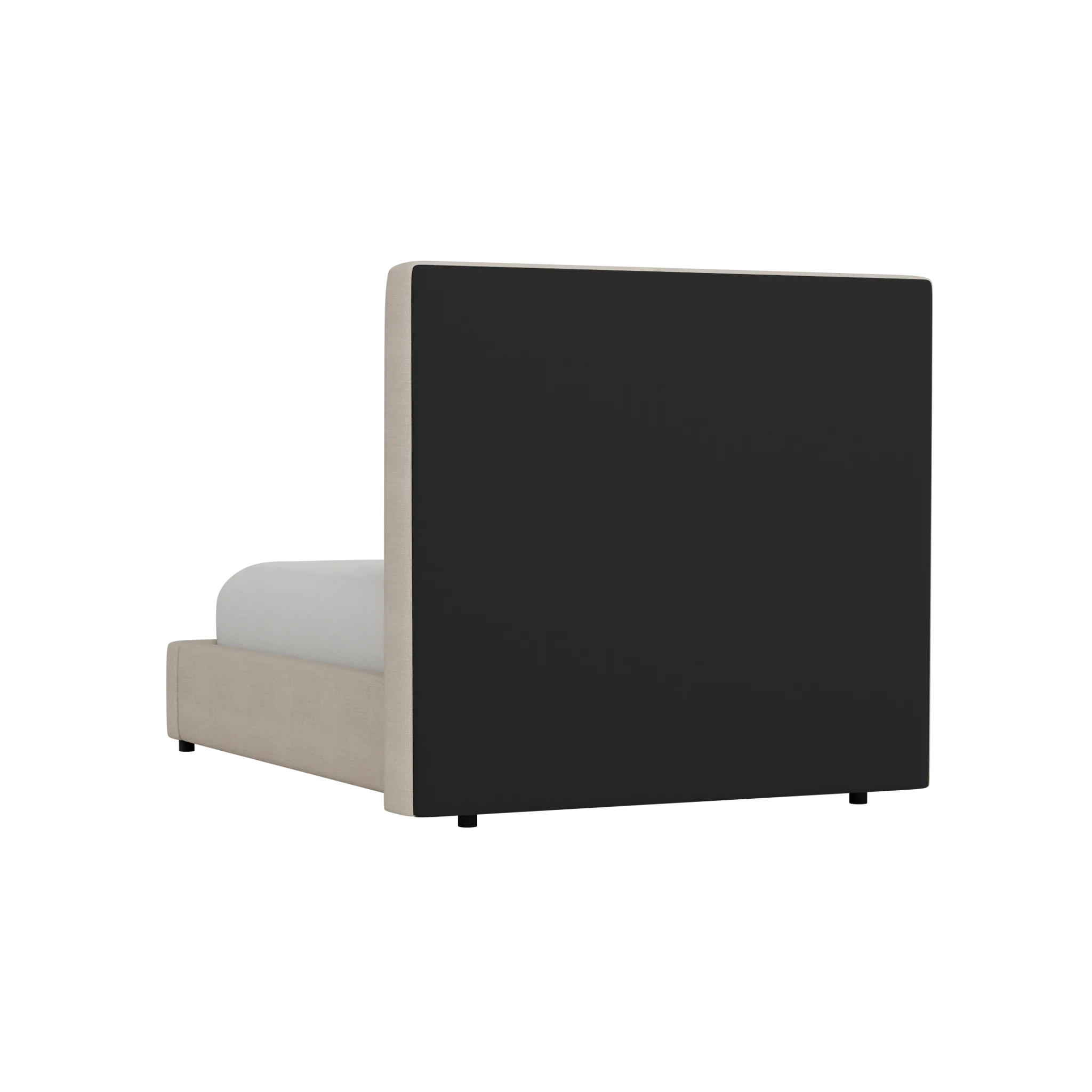 Grayton Linen Beige 54" Upholstered Platform Bed