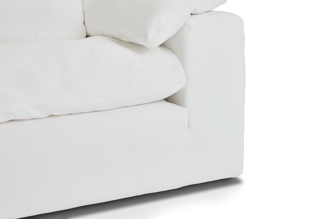 Nixon White Fabric Corner Chair
