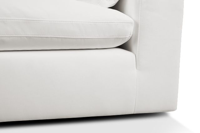 Nixon White Fabric Corner Chair