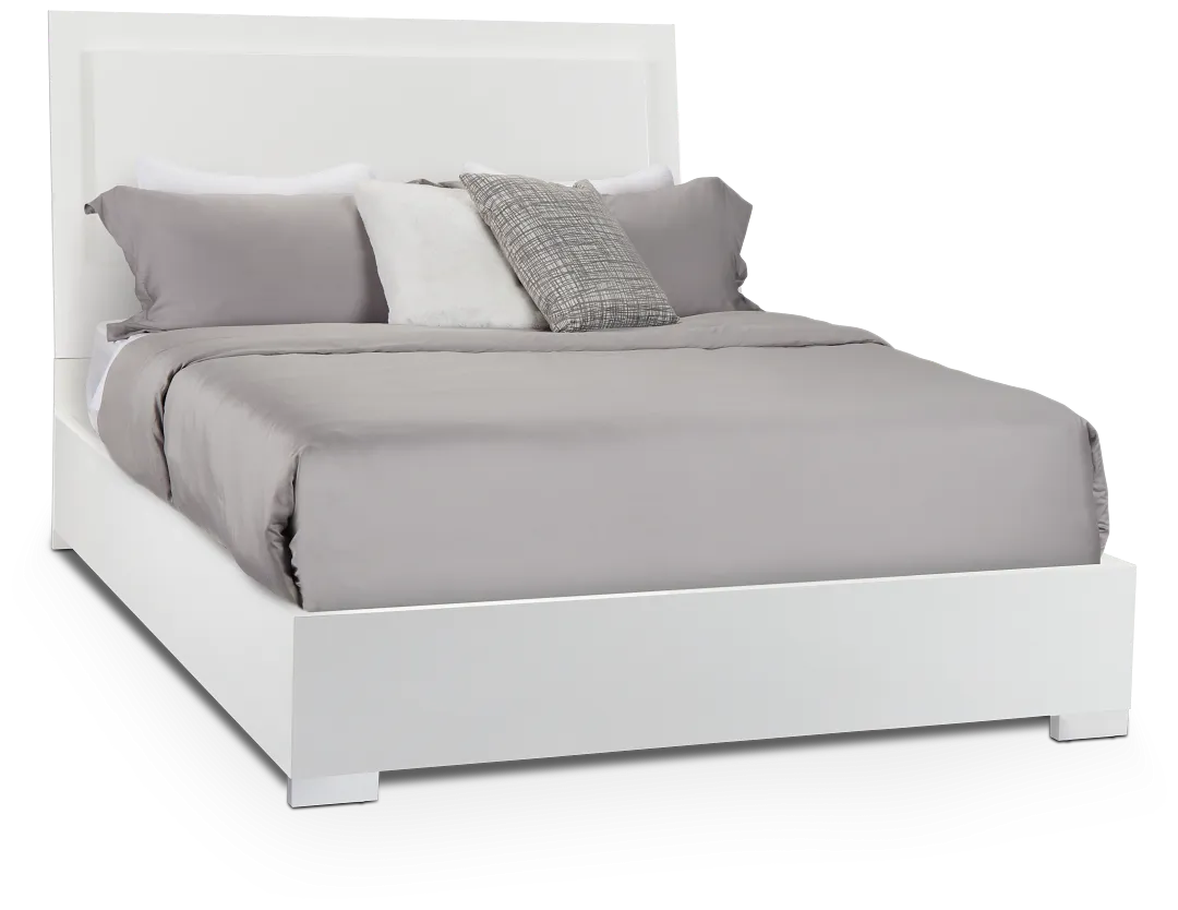 Verona White Platform Bed