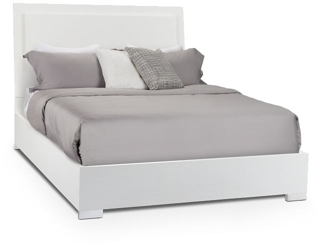 Verona White Platform Bed