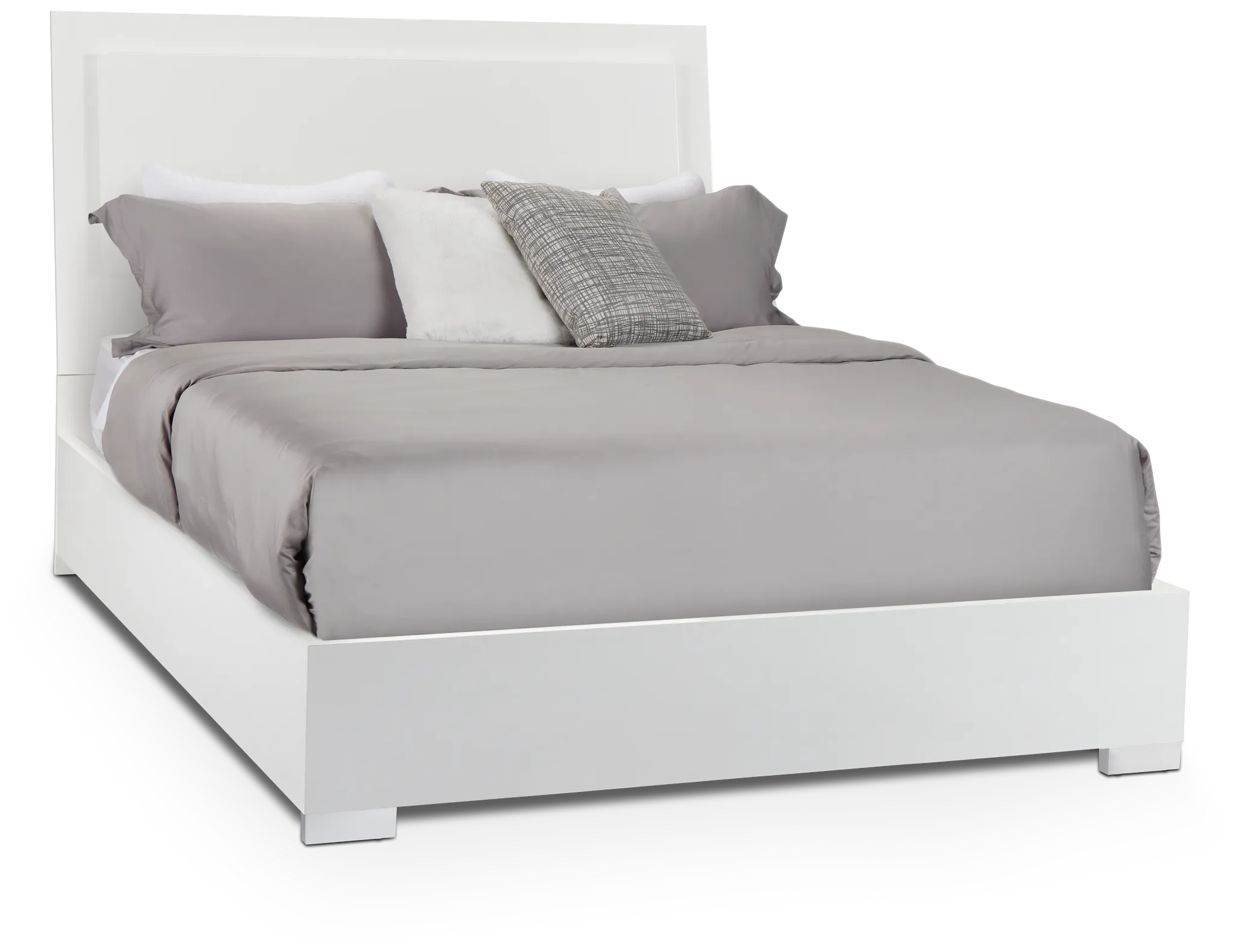 Verona White Platform Bed