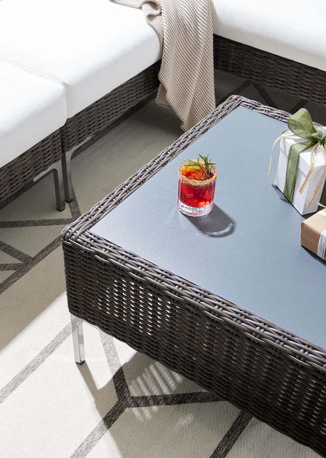 Tulum Gray Square Coffee Table
