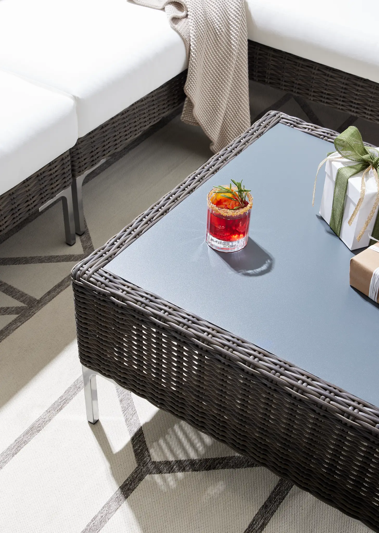 Tulum Gray Square Coffee Table Tulum Gray Square Coffee Table