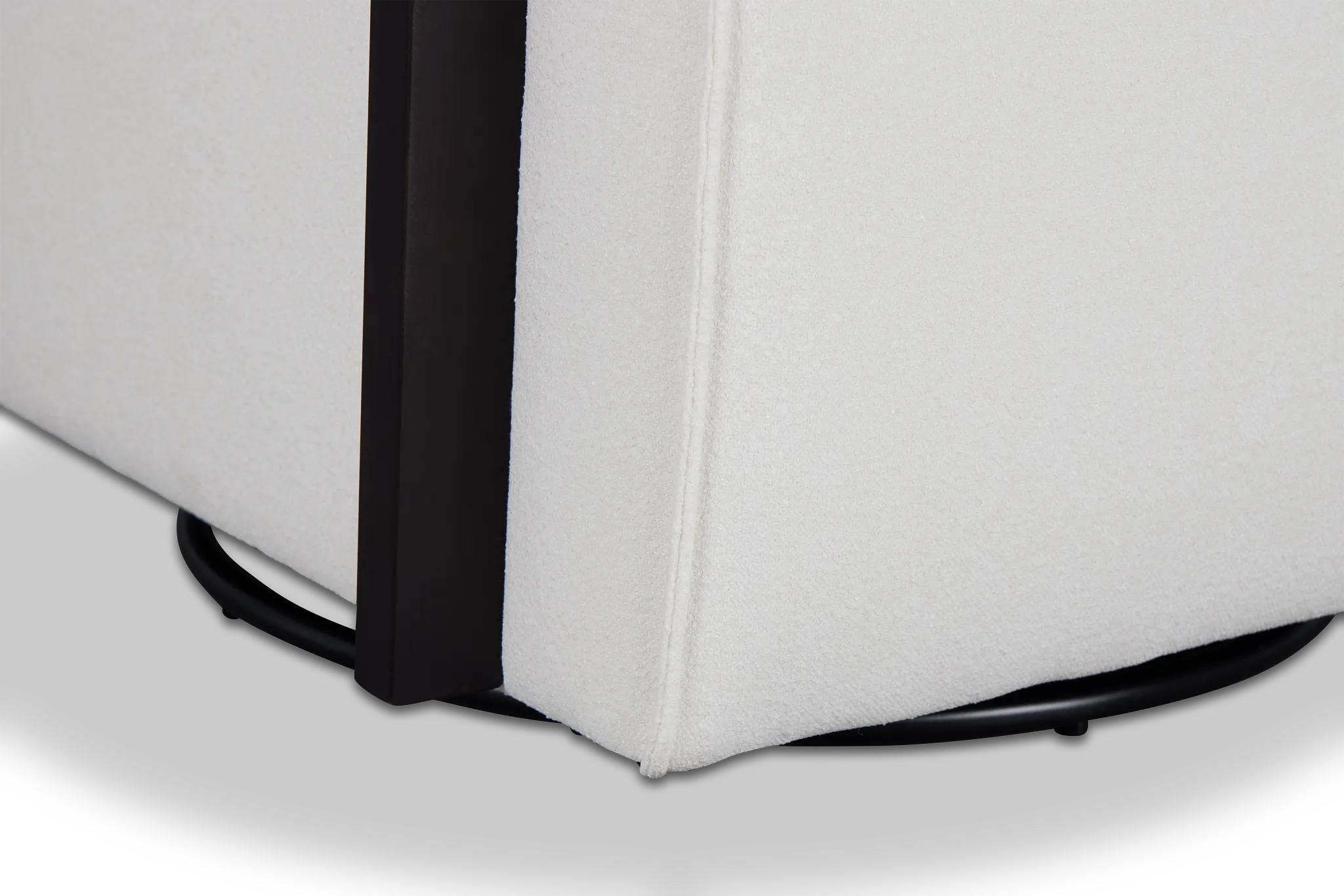 Lucas White Fabric Swivel Rocker Glider