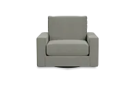 Edgewater Delray Pewter Swivel Chair