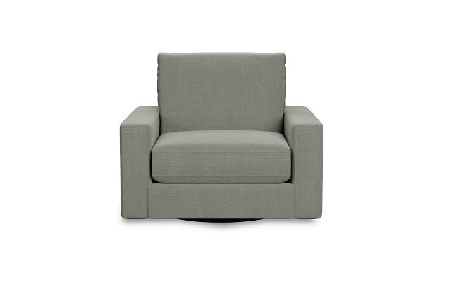 Edgewater Delray Pewter Swivel Chair