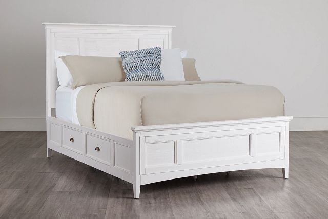 Heron Cove White Panel Storage Bed