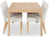 Park Ridge Light Tone Rectangular Table & 4 Upholstered Chairs