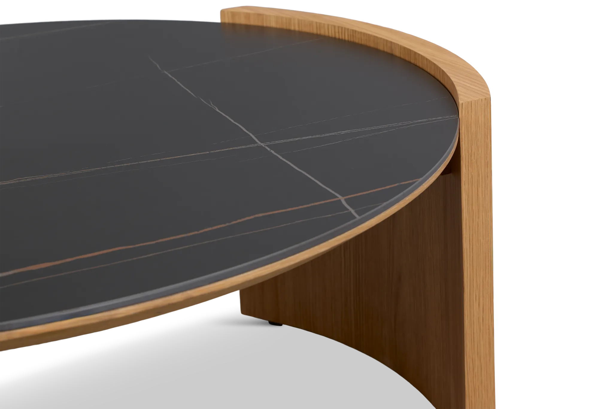 Nomad Light Tone Ceramic Round Coffee Table