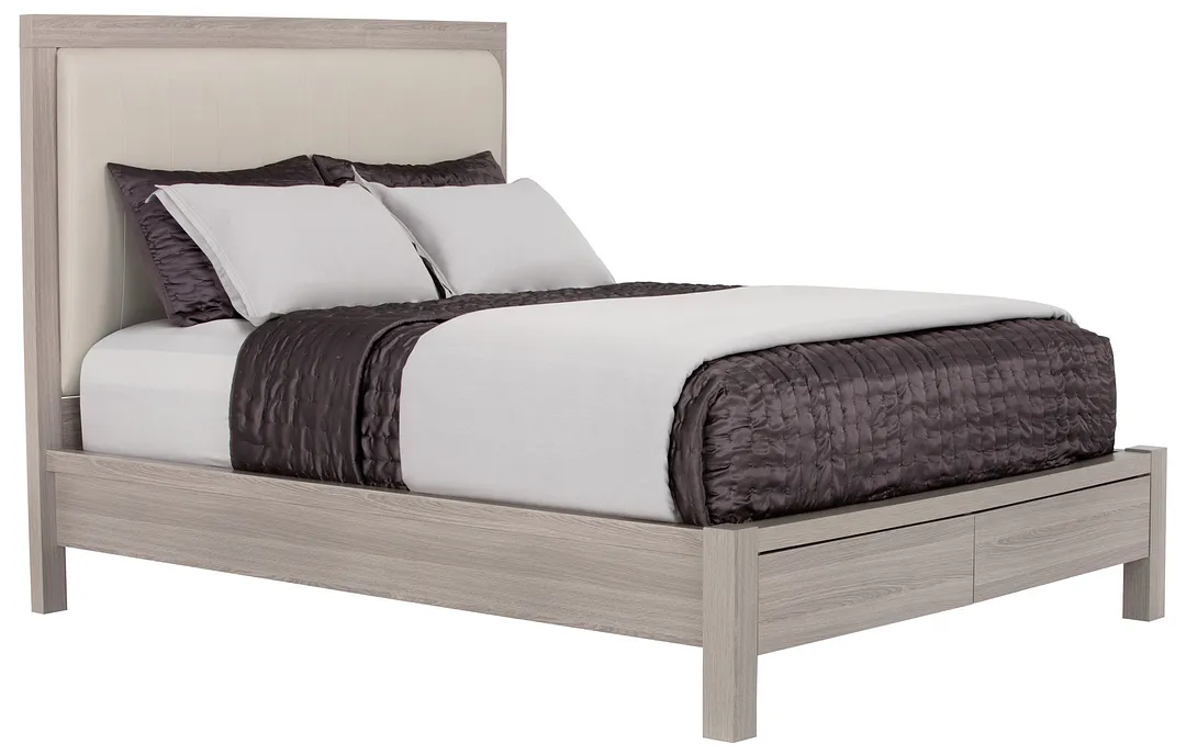 Caelan Light Tone Uph Platform Storage Bed