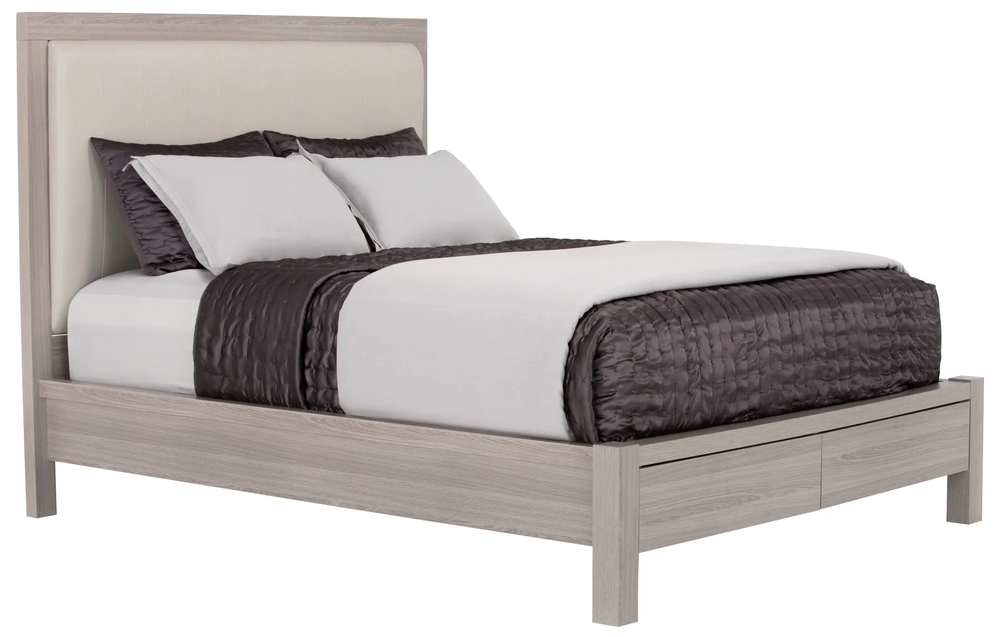 Caelan Light Tone Uph Platform Storage Bed