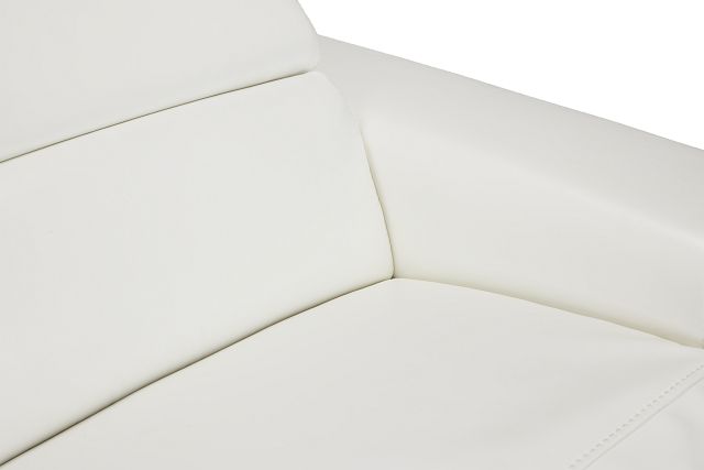 Lombardy White Micro Power Reclining Sofa