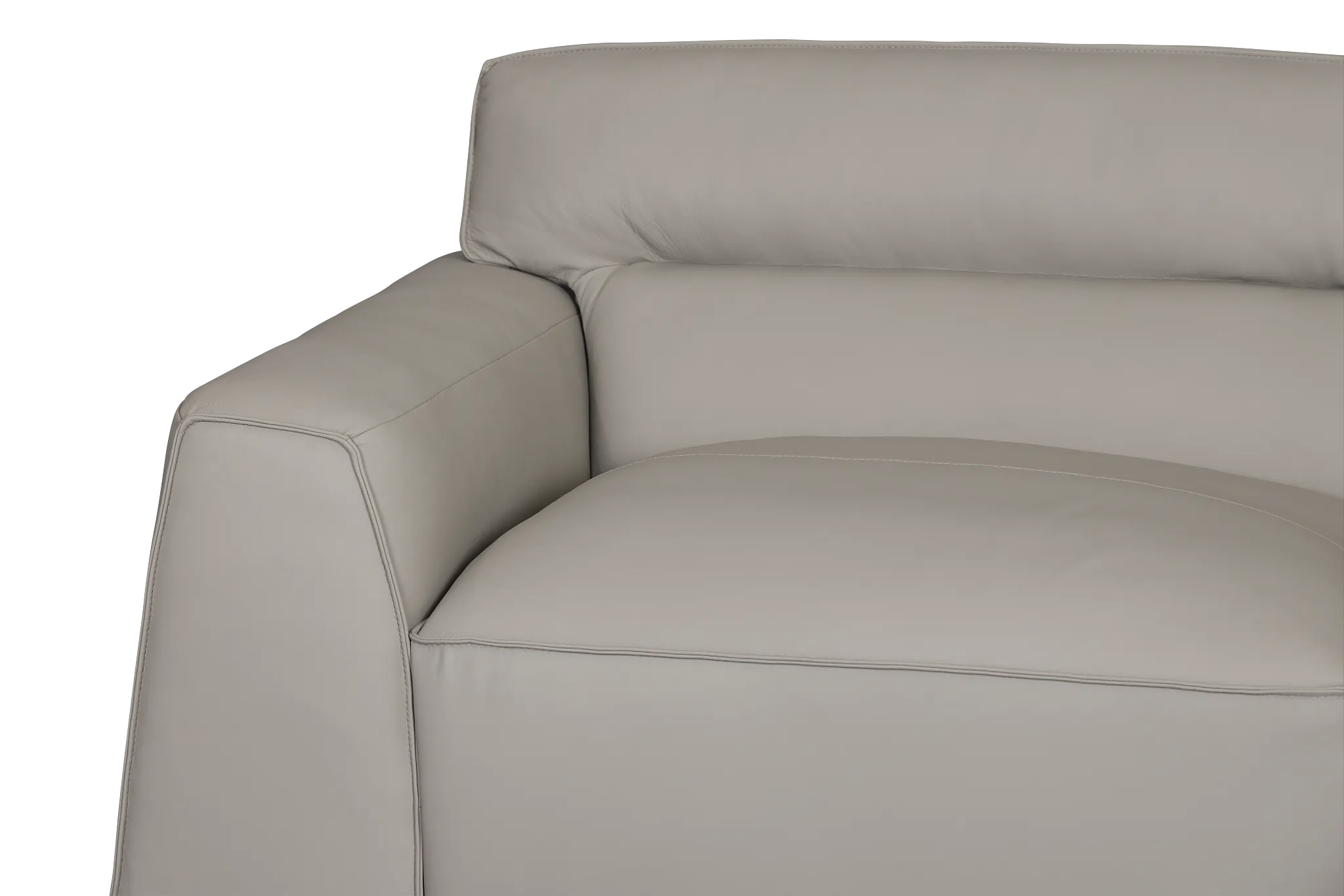 Blanca Gray Leather 6-piece Modular Sectional