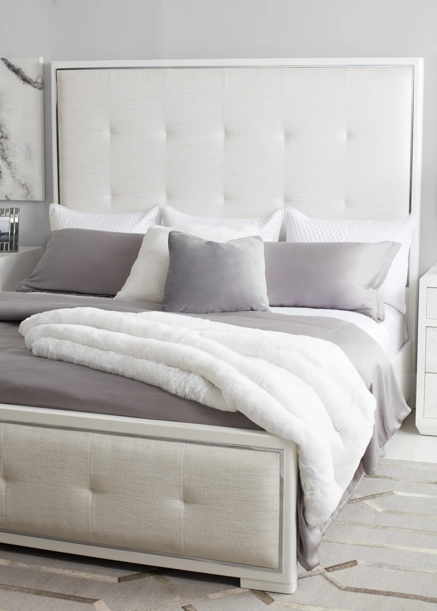 Ocean Drive White Uph Panel Bed