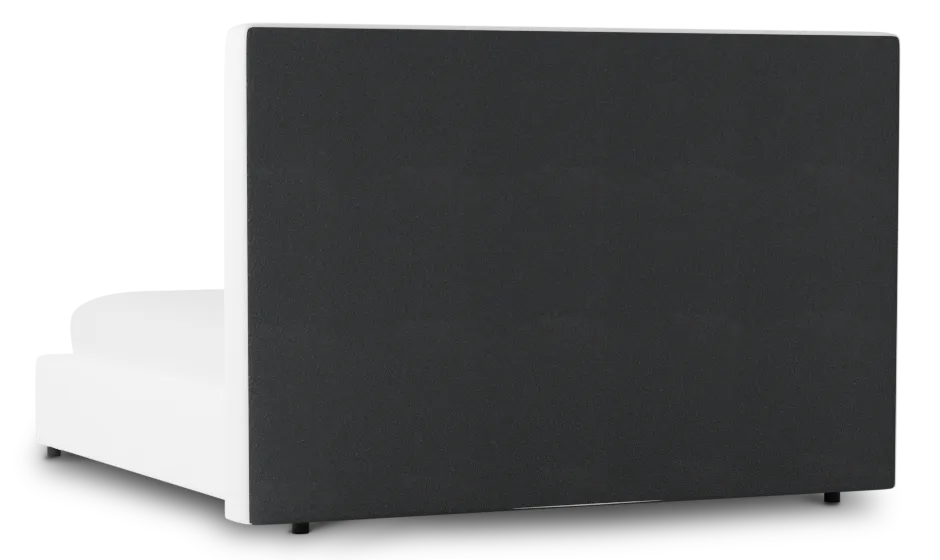 Grayton Peyton White 54" Upholstered Platform Bed