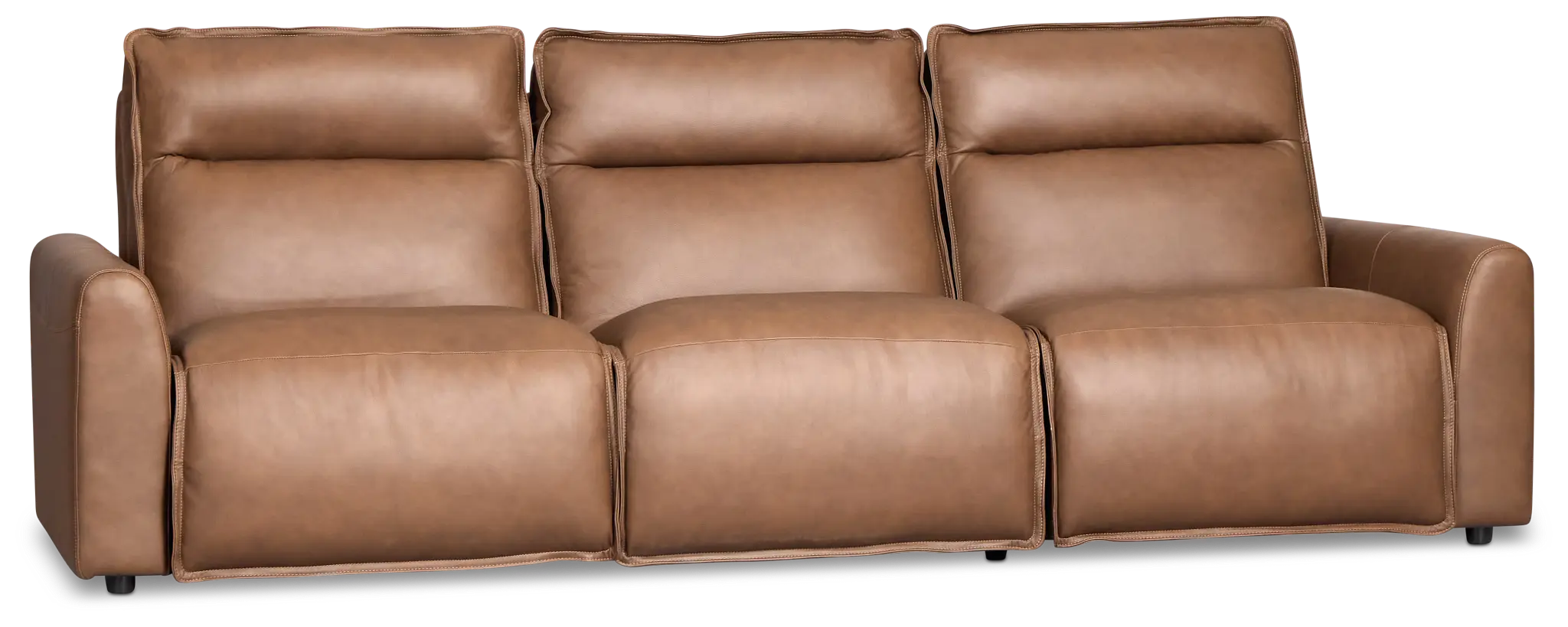 Edison Dark Brown Leather/Vinyl 3-piece Modular Power Sofa Edison Dark Brown Leather/Vinyl 3-piece Modular Power Sofa
