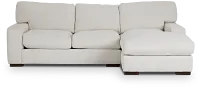 Veronica White Down Right Chaise Sectional