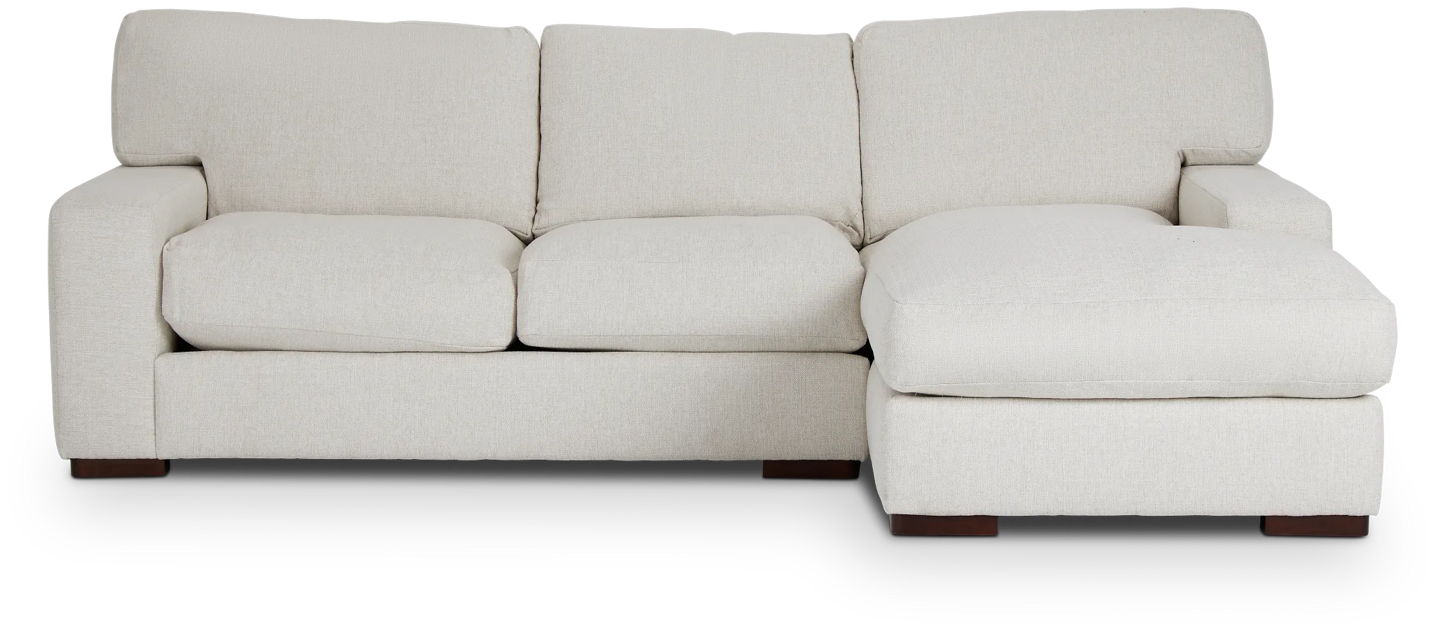 Veronica White Down Right Chaise Sectional