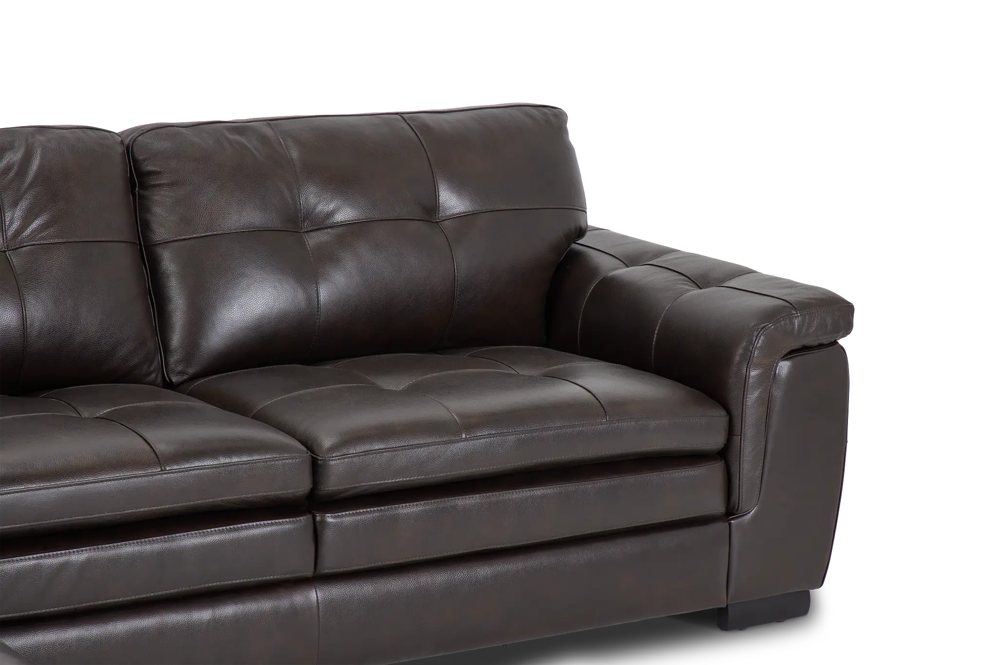 Braden Dark Brown Leather Left Chaise Sectional Braden Dark Brown Leather Left Chaise Sectional