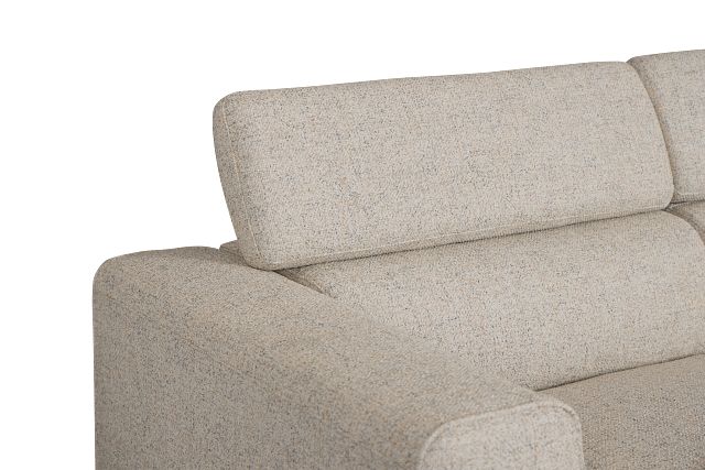 Alina Beige Fabric Medium Left Chaise Sectional