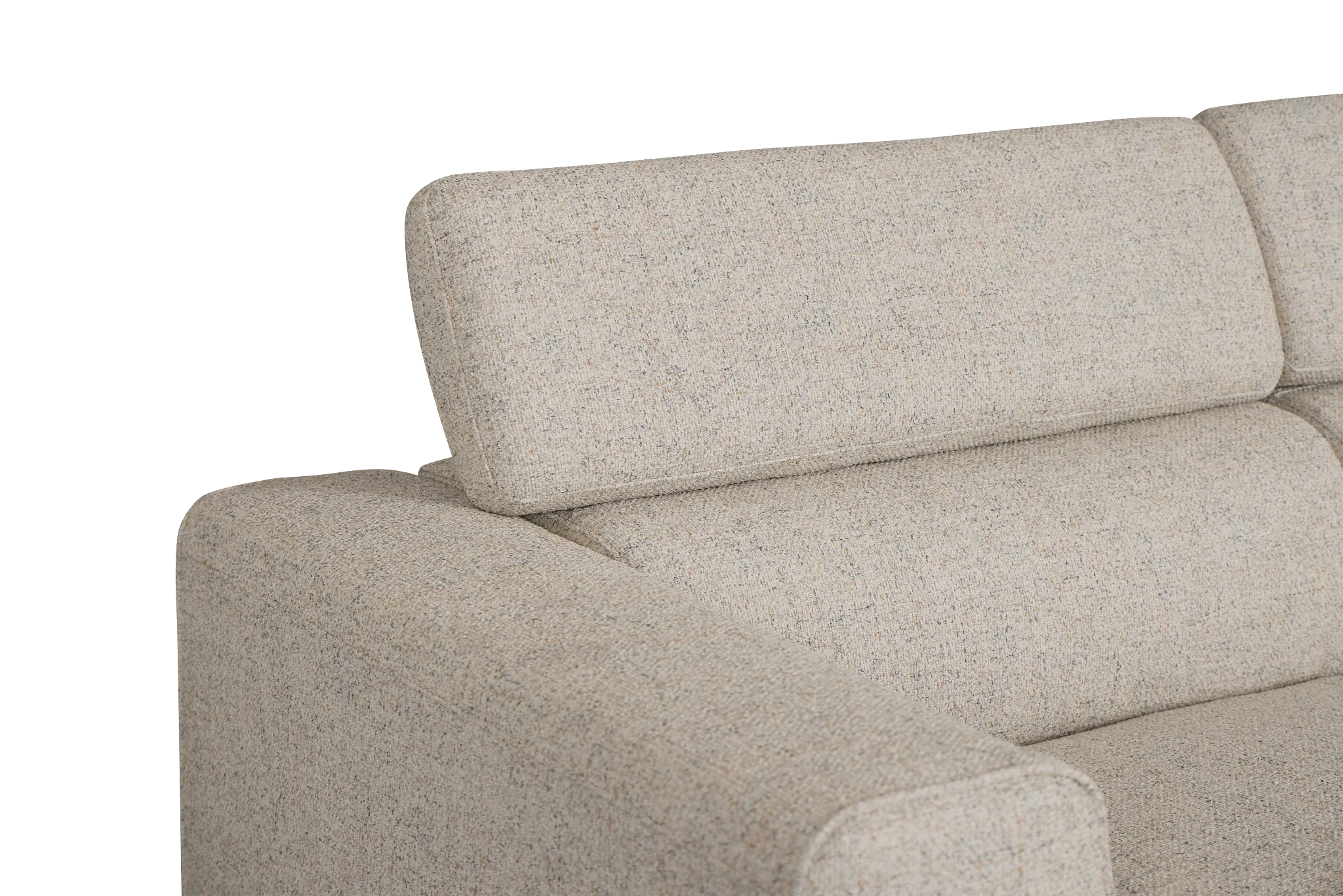Alina Beige Fabric Medium Left Chaise Sectional