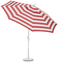 Capri Red Stripe Umbrella Set