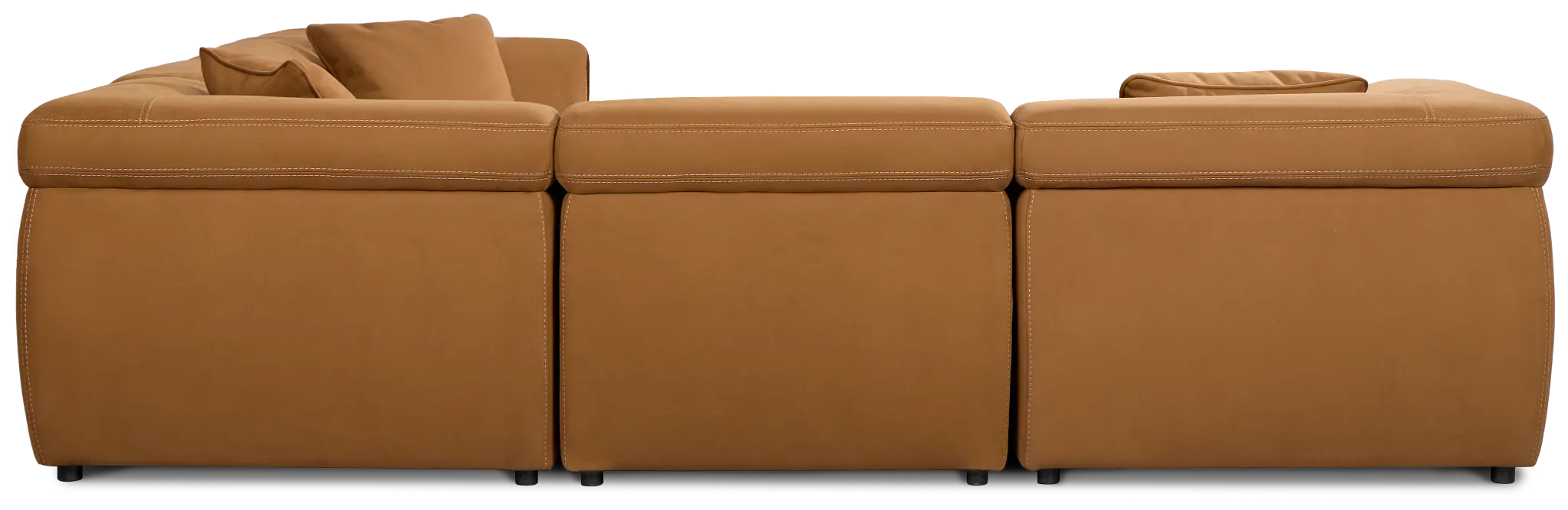 Aria Medium Brown Micro Immersive 5-piece Modular Sectional W/2 Speakers