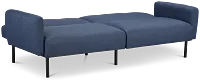Denali Dark Blue Fabric Sofa Futon