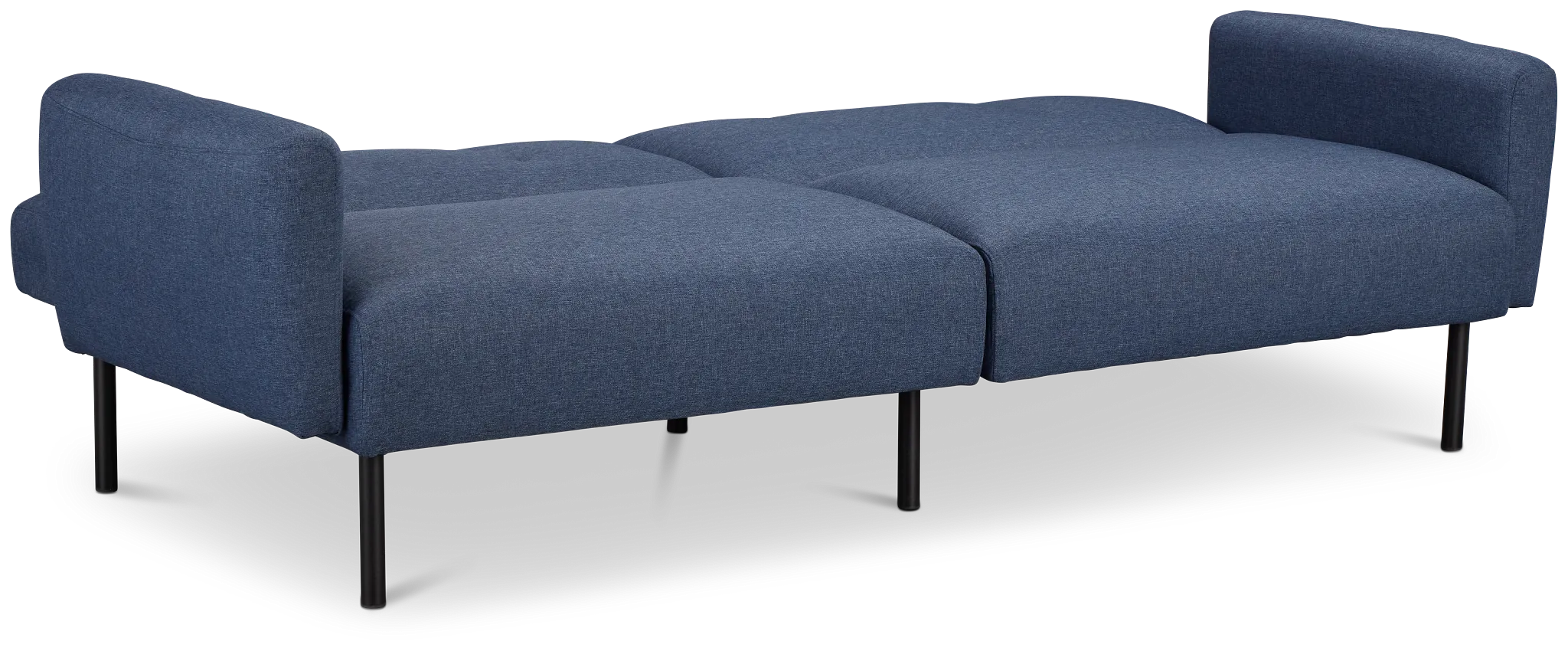 Denali Dark Blue Fabric Sofa Futon