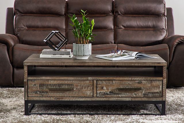 Hayes Light Gray Rectangular Coffee Table