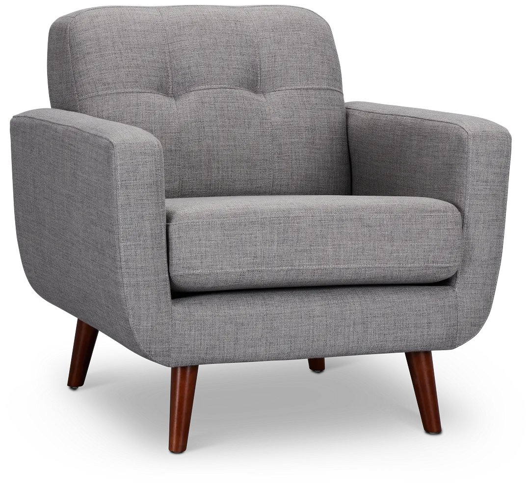 Raya Light Gray Fabric Chair