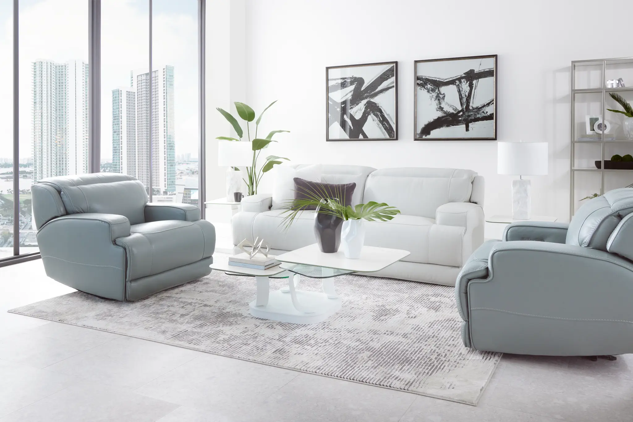 Reign Gray Lthr/vinyl Power Reclining Sofa Reign Gray Lthr/vinyl Power Reclining Sofa