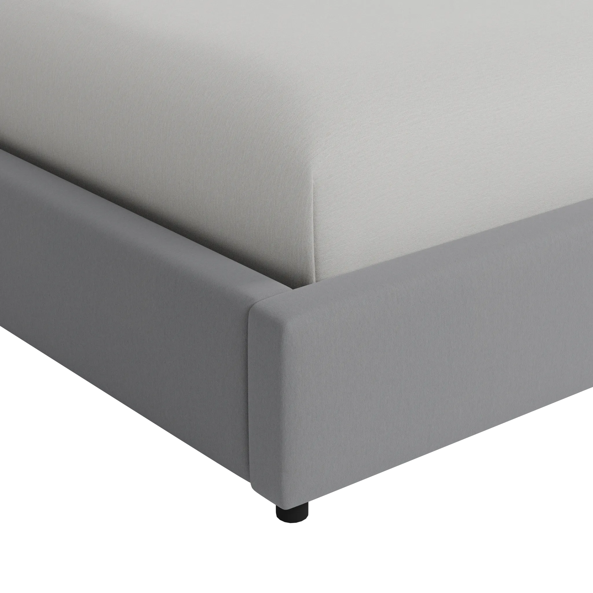 Grayton Delray Light Gray 54" Upholstered Platform Bed