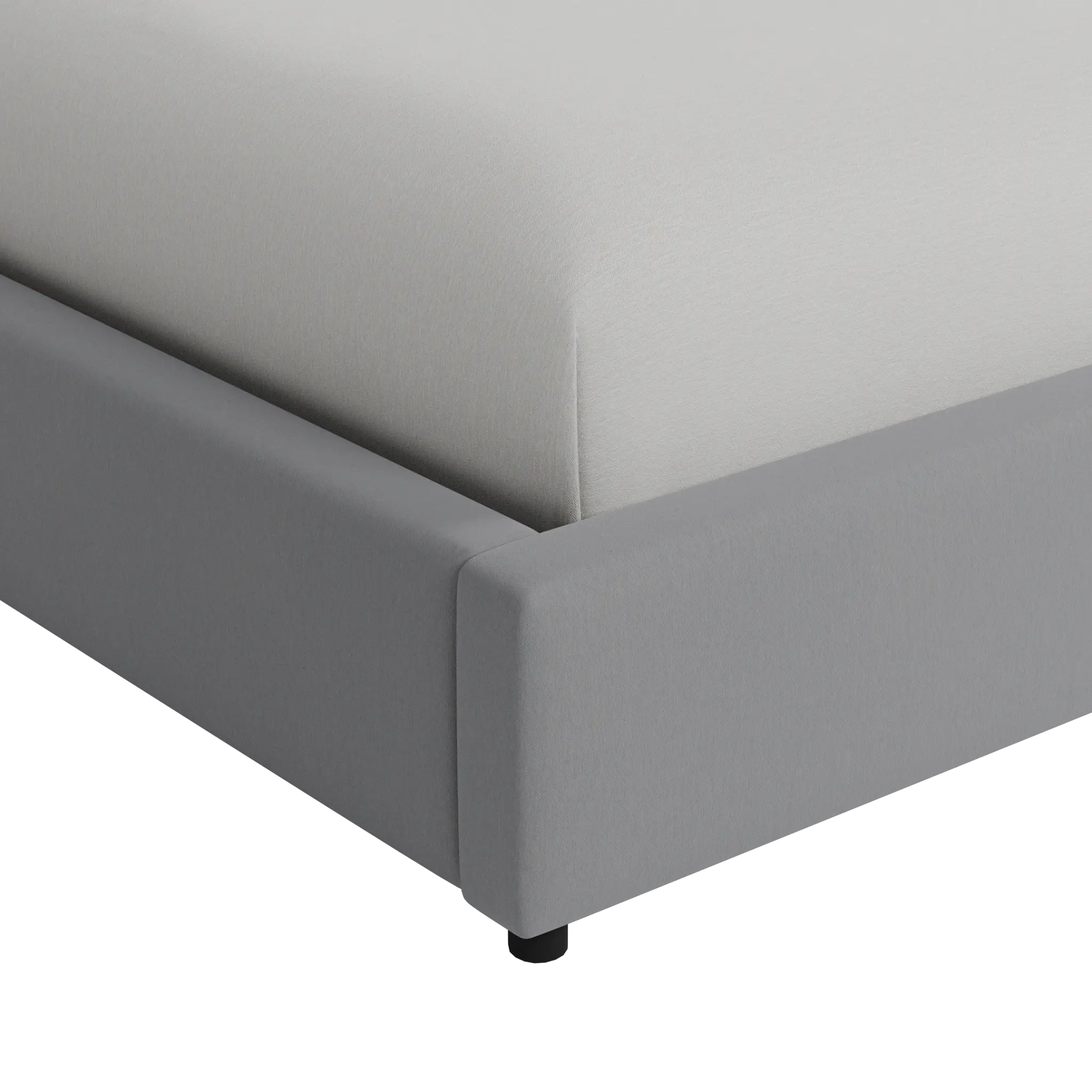 Grayton Delray Light Gray 54" Upholstered Platform Bed Grayton Delray Light Gray 54" Upholstered Platform Bed
