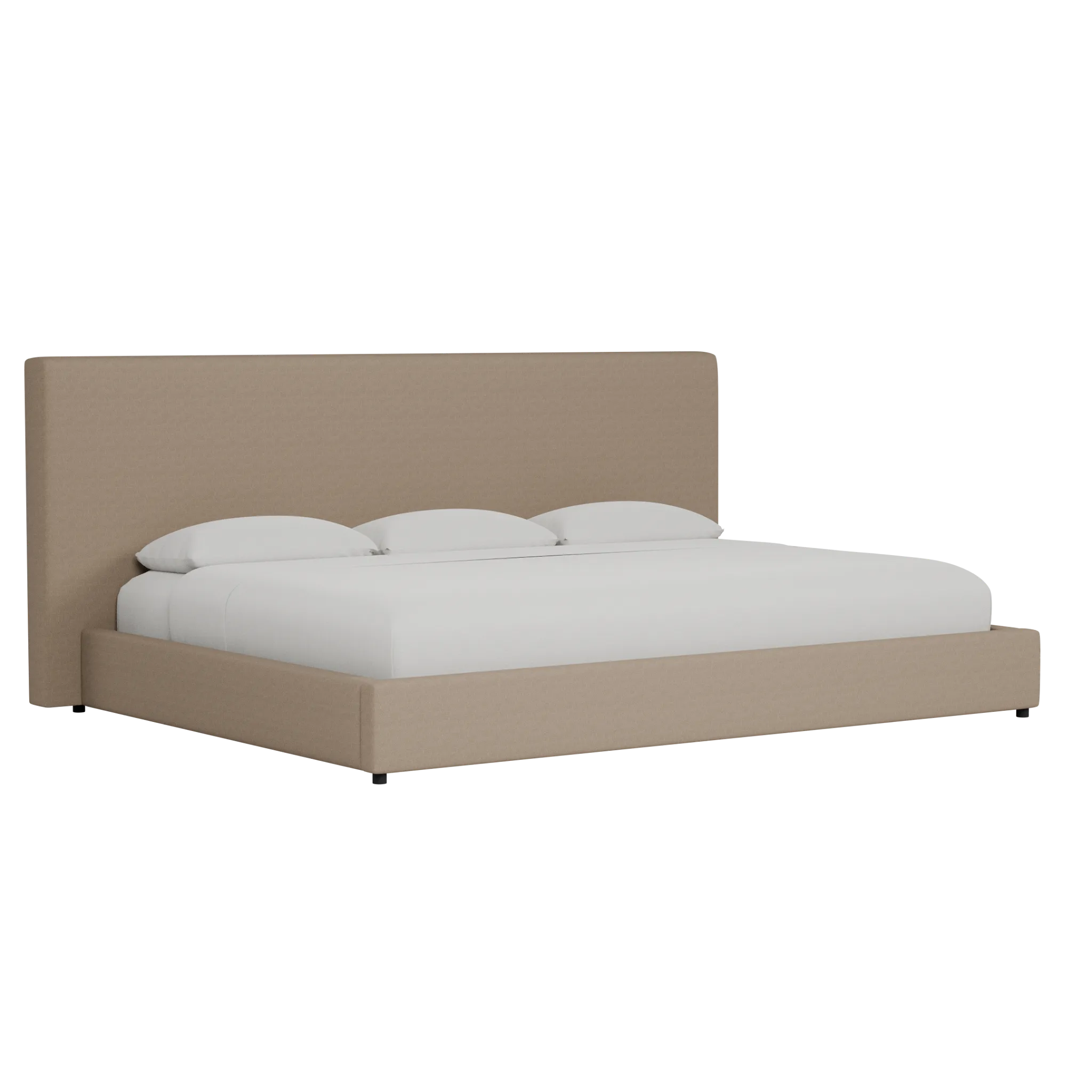 Grayton Merino Brown 54" Upholstered Platform Bed