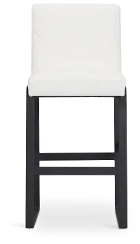 Harlem White 30" Upholstered Barstool