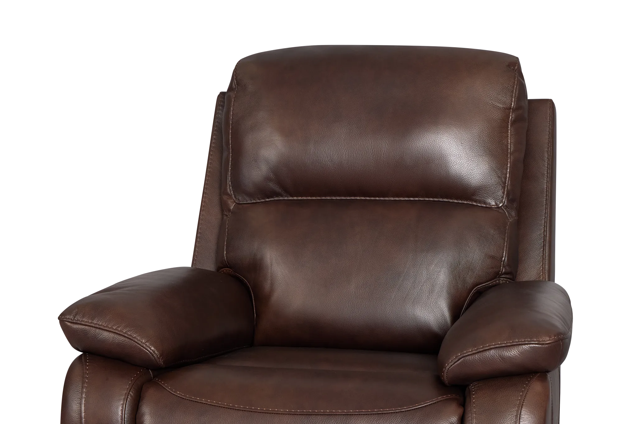 Mason Brown Leather Swivel Glider Recliner