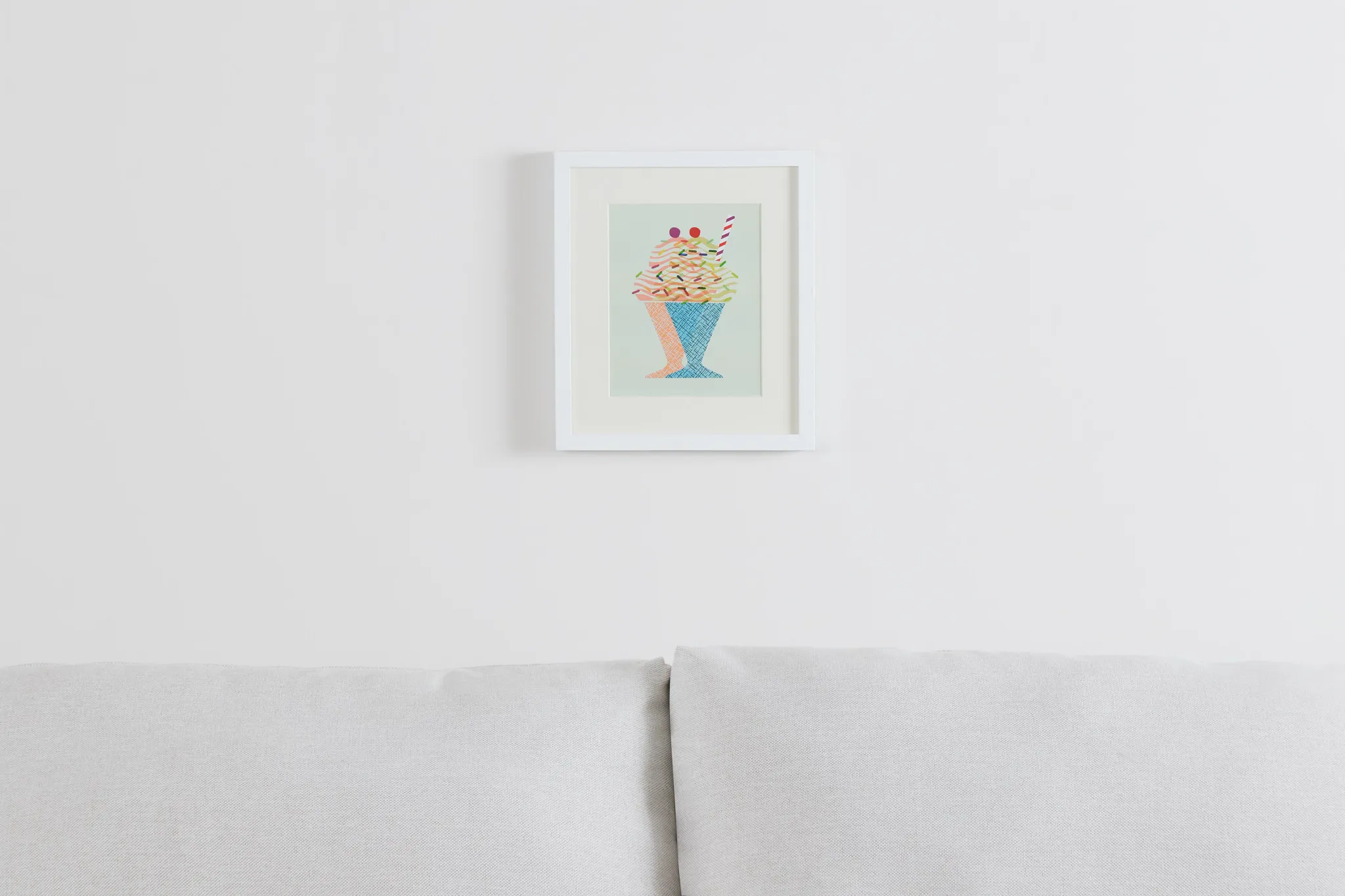 Sundae Multicolored Framed Wall Art