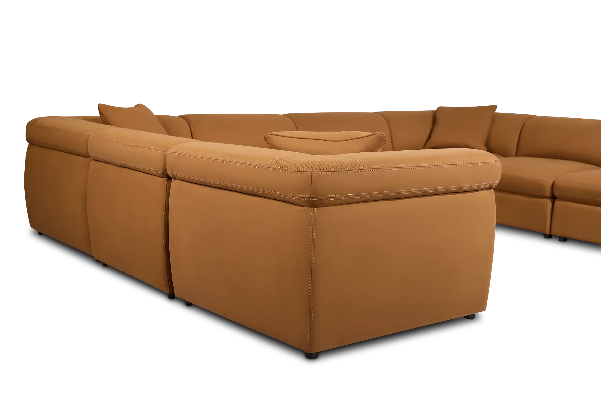 Aria Medium Brown Micro Immersive 8-piece Modular Sectional W/4 Speakers Aria Medium Brown Micro Immersive 8-piece Modular Sectional W/4 Speakers