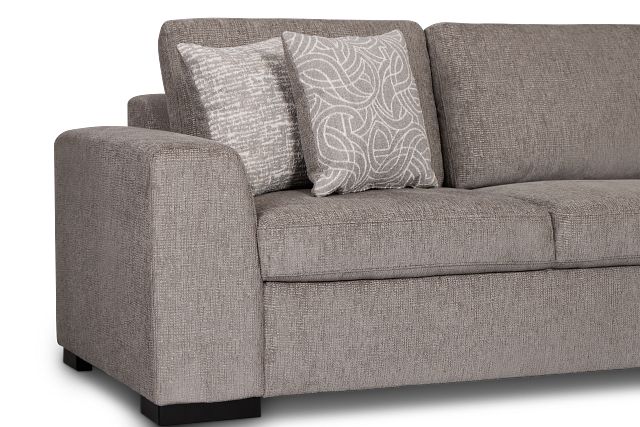 Blakely Gray Fabric Small Right Bumper Sectional