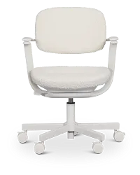 Belle Ivory Upholstered Desk Chair