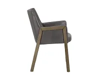 Liana Dark Gray Upholstered Arm Chair