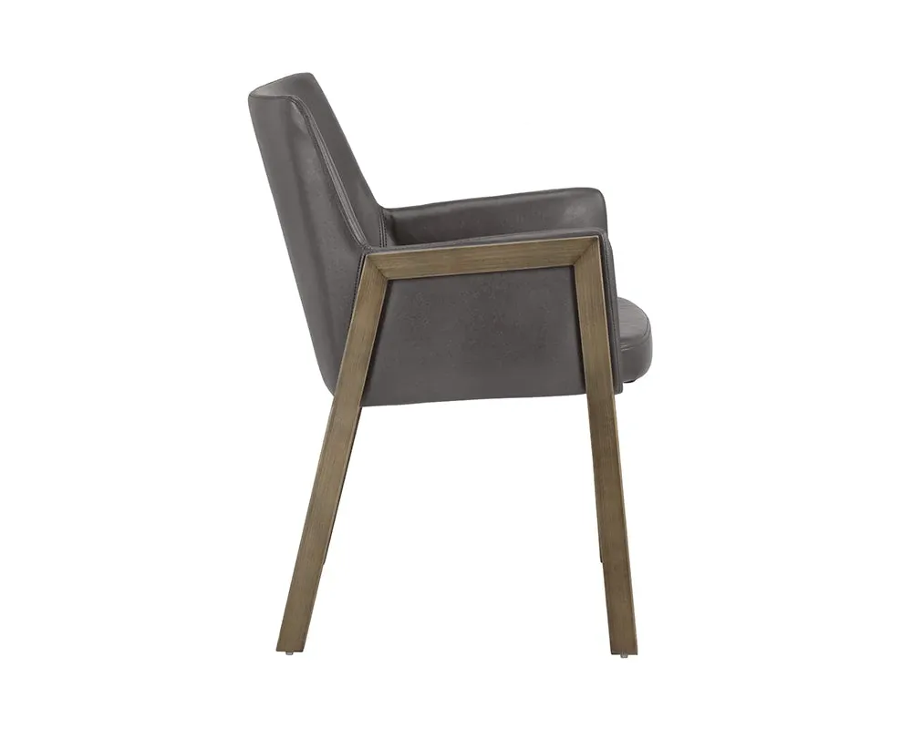 Liana Dark Gray Upholstered Arm Chair